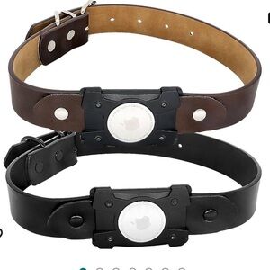 Airtag Dog 💗Collar Airtag Holder 2 Pack Black and Brown size large